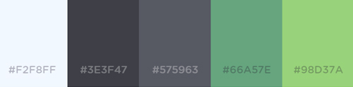 A color palette created in Coolors.co